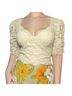 Express 100% Polyester Ivory Short Sleeve Blouse Size L - photo 1
