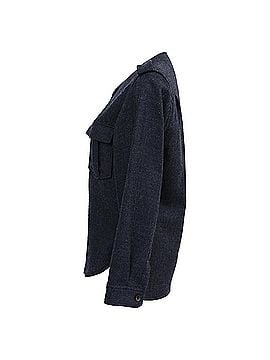 Isabel Marant Isabel Marant Buttoned Blouse in Navy Blue Wool (view 2)
