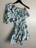 Rhode 100% Cotton Animal Print Floral White Blue Casual Dress Size XS - photo 13