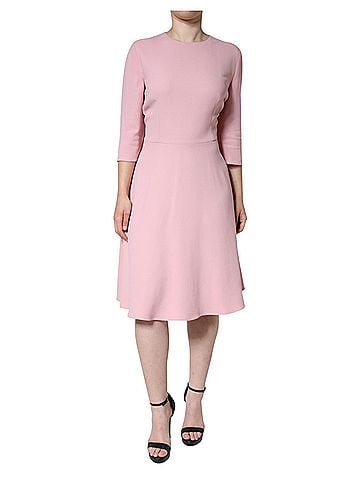 Dolce & Gabbana Basic Pink A-line Viscose 3/4 Sleeves Women's Dress (view 1)