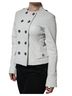 Dolce & Gabbana Basic 100% Leather Solid White White Double Breasted Blazer Coat Women's Jacket Size XXL - photo 2
