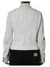 Dolce & Gabbana Basic 100% Leather Solid White White Double Breasted Blazer Coat Women's Jacket Size XXL - photo 3
