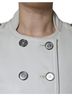 Dolce & Gabbana Basic 100% Leather Solid White White Double Breasted Blazer Coat Women's Jacket Size XXL - photo 4