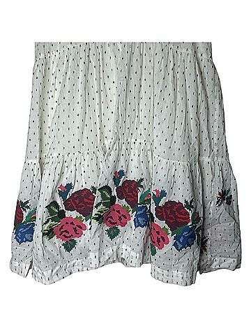Hatch Floral Embroidered White Casual Dress (view 2)