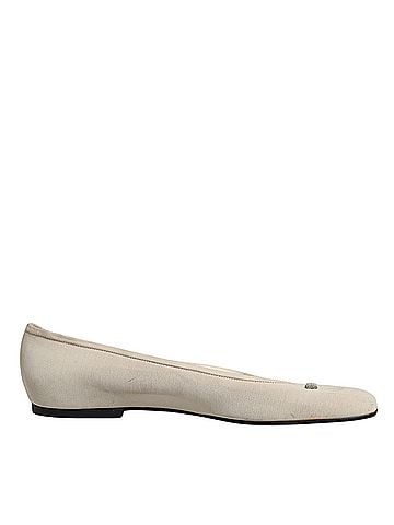 Dolce & Gabbana Basic Beige Fabric Slip On Ballerina Flats Women's Shoes (view 1)