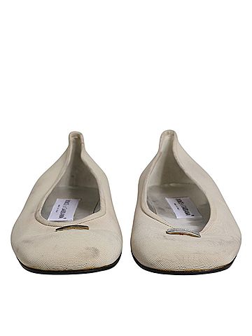 Dolce & Gabbana Basic Beige Fabric Slip On Ballerina Flats Women's Shoes (view 2)