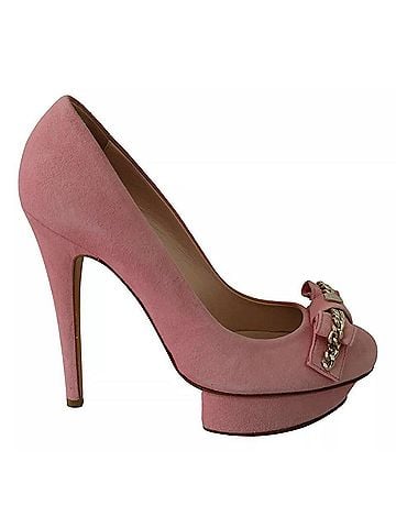 Elisabetta Franchi Pink Bow Stiletto Heel Pumps Women's Shoes (view 1)