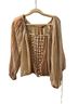FP One Multi Color Long Sleeve Blouse Size M - photo 1