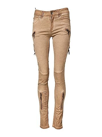 Plein Sud Brown Cotton Mid Waist Skinny Denim Women's Jeans (view 1)