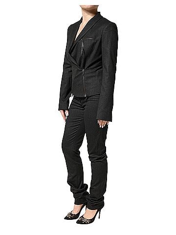 Exte Black Double Breasted Pants Blazer Jacket 2 Piece Women's Suit (view 2)