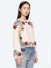 Sea New York 100% Cotton 100% Polyester Floral White Red Pullover Sweater Size S - photo 3