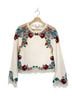 Sea New York 100% Cotton 100% Polyester Floral White Red Pullover Sweater Size S - photo 1