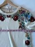 Sea New York 100% Cotton 100% Polyester Floral White Red Pullover Sweater Size S - photo 8