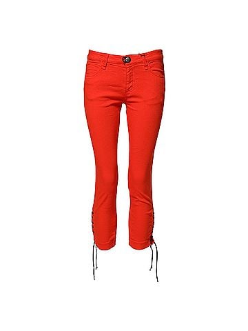 Plein Sud Red Mid Waist Skinny Cropped Trouser Women's Jeans (view 1)