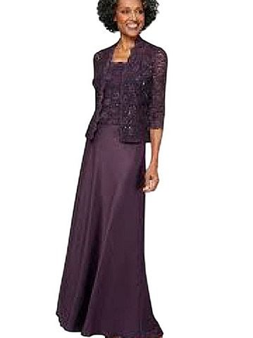 Karen Millen Plum Beaded Jacket &amp; Satin Gown Cocktail Dress (view 1)