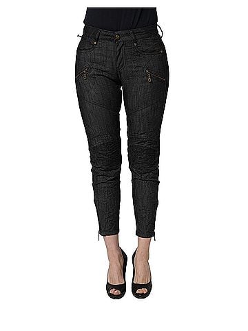 Plein Sud Black Cotton Mid Waist Skinny Denim Women's Jeans (view 1)