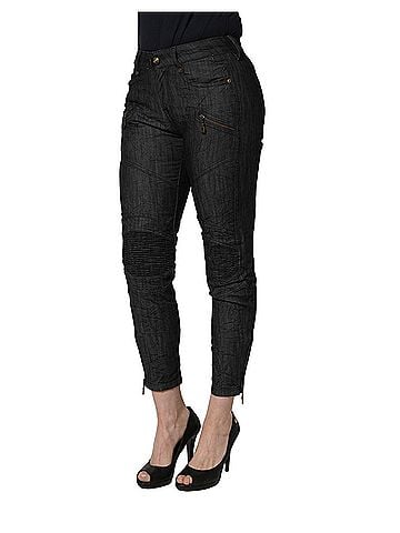Plein Sud Black Cotton Mid Waist Skinny Denim Women's Jeans (view 2)