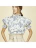 Hunter Bell Floral Green Short Sleeve Blouse Size XS - photo 3