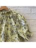 Hunter Bell Floral Green Short Sleeve Blouse Size XS - photo 4