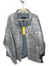 Marc Jacobs 100% Cotton Solid Silver Denim Jacket Size L - photo 1