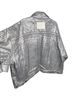 Marc Jacobs 100% Cotton Solid Silver Denim Jacket Size L - photo 2