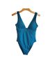 Quince Solid Teal One Piece Swimsuit Size S - photo 1