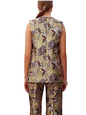 ALEMAIS Citron Sleeveless Silk Top (view 2)