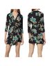Sandro 100% Viscose 100% Polyester Floral Black Blue Casual Dress Size 4 - photo 1