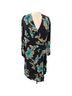Sandro 100% Viscose 100% Polyester Floral Black Blue Casual Dress Size 4 - photo 4