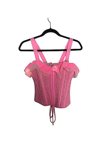We Are HAH Seams Like A Princess Ruffle Corset Tank Top (view 1)