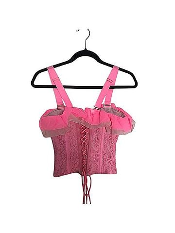 We Are HAH Seams Like A Princess Ruffle Corset Tank Top (view 2)