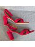 Margaux 100% Leather Print Red Sandals Size 10 1/2 - photo 6
