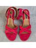 Margaux 100% Leather Print Red Sandals Size 10 1/2 - photo 10
