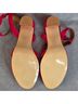 Margaux 100% Leather Print Red Sandals Size 10 1/2 - photo 9