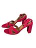 Margaux 100% Leather Print Red Sandals Size 10 1/2 - photo 1