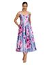 Kay Unger Floral Multi Color Cocktail Dress Size 6 - photo 1