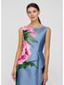 Kay Unger Floral Multi Color Cocktail Dress Size 6 - photo 4