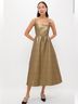 Tuckernuck 100% Polyester 100% Polyester Solid Gold Black Cocktail Dress Size XXL - photo 4