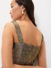 Tuckernuck 100% Polyester 100% Polyester Solid Gold Black Cocktail Dress Size XXL - photo 6