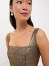 Tuckernuck 100% Polyester 100% Polyester Solid Gold Black Cocktail Dress Size XXL - photo 14