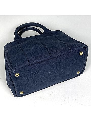 Prada Prada Canapa Tote 2-Way Canvas Navy Women's (view 2)