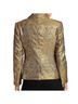Derek Lam 10 Crosby 42% Polyester 40% Polyamide 18% Metallic Fiber 100% Cotton 100% Polyester Jacquard Gold Blazer Size 4 - photo 2