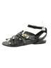 Tory Burch 100% Leather Black Sandals Size 7 1/2 - photo 1