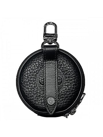 Louis Vuitton Louis Vuitton Men's Taurillon Shadow Portefeuille Round Pouch, Coin Purse, Key Case, Leather Accessories, LOUIS VUITTON MP2860, Black, Silver Hardware (view 2)