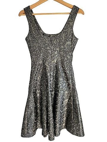 Yoana Baraschi Silver Flair Cocktail Dress (view 2)
