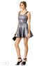 Yoana Baraschi 90% Polyester 7% Elastane 3% Nylon 100% Poly Print Silver Cocktail Dress Size 2 - photo 10