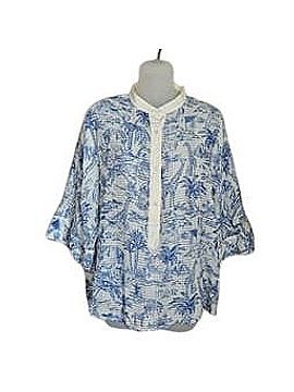 Tory Burch Tessa Printed Silk Blouse / Tunic Silk Top (view 1)