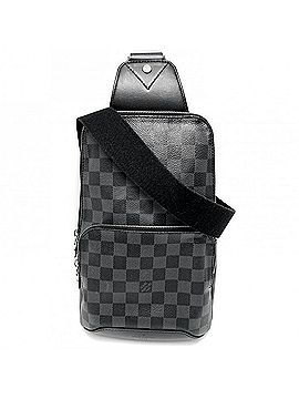 Louis Vuitton Louis Vuitton Men's Avenue Sling Bag Crossbody Shoulder LOUIS VUITTON N41719 Damier Graphite Canvas Black Silver Hardware (view 1)
