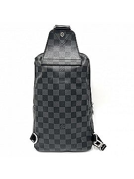 Louis Vuitton Louis Vuitton Men's Avenue Sling Bag Crossbody Shoulder LOUIS VUITTON N41719 Damier Graphite Canvas Black Silver Hardware (view 2)