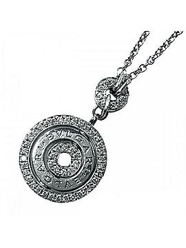 Bvlgari BVLGARI Astrale Cerchi Pendant Necklace for Women, Adjustable, 18K White Gold (WG750), Diamond, Approx. 18.8g (view 1)